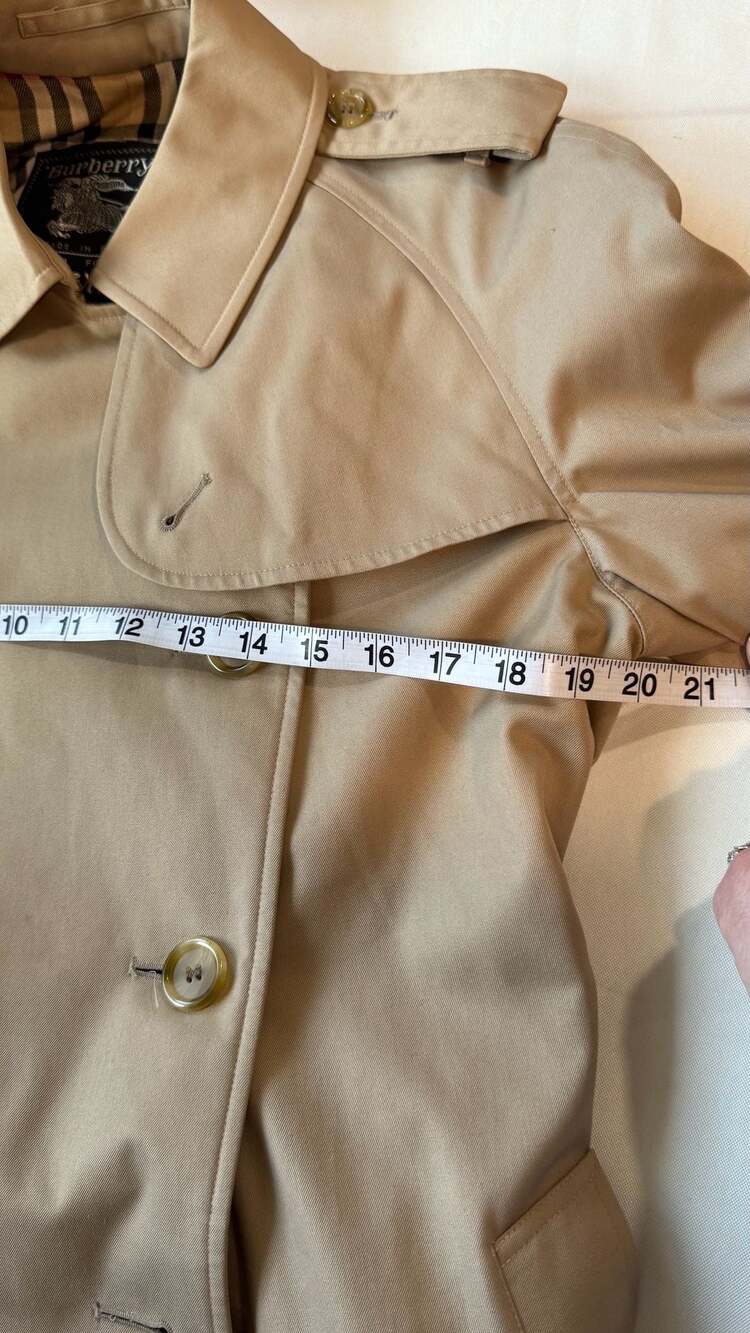 Vintage Burberrys Trench Coat Made In England Nova Check Harrods Quiet Luxury - Picture 10 of 15